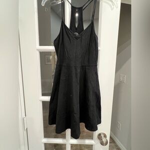 Casual Black Halter A-Line Mini Dress